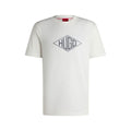 Natural - Front - Hugo Mens Dalendi Geometric Logo T-Shirt