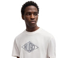 Natural - Side - Hugo Mens Dalendi Geometric Logo T-Shirt