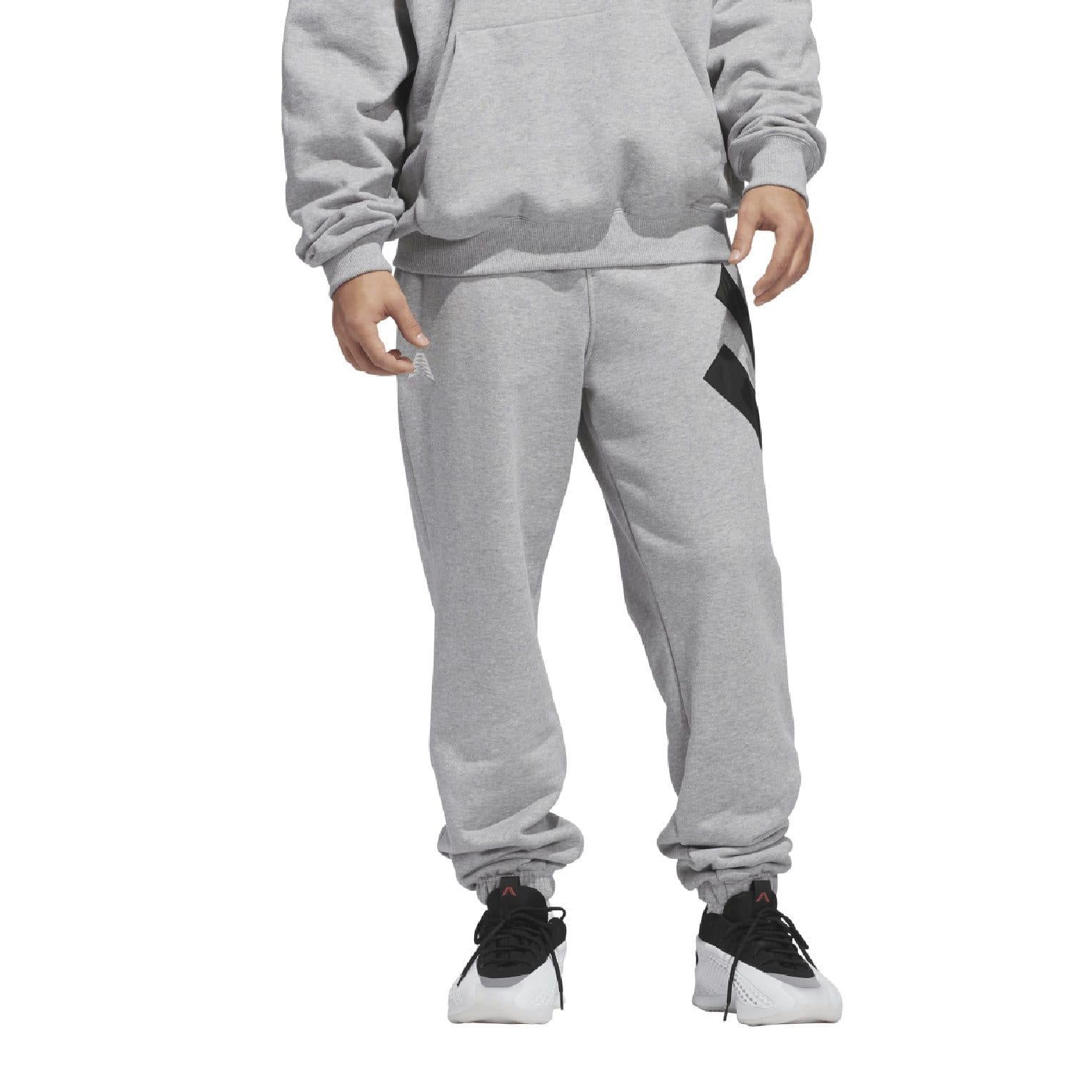 Grey - Side - Adidas Mens Anthony Edwards Jogging Bottoms