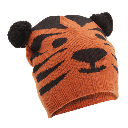 Dog - Front - FLOSO Childrens-Kids Unisex Animal Design Winter Beanie Hat (Tiger, Panda, Bear, Dog)