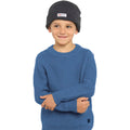 Grey - Side - FLOSO Kids-Childrens Knitted Winter-Ski Hat With Thinsulate Lining (3M 40g)