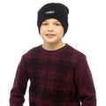 Black - Back - FLOSO Childrens-Kids Plain Thinsulate Thermal Winter Beanie Hat (3M 40g)