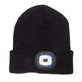 Black - Back - Rock Jock Unisex Adults Rechargeable LED Light Beanie Hat
