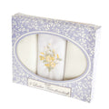 Yellow-White - Front - Womens-Ladies Embroidered Flowers And Plain Handkerchiefs (Pack Of 3)