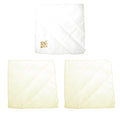 Yellow-White - Back - Womens-Ladies Embroidered Flowers And Plain Handkerchiefs (Pack Of 3)