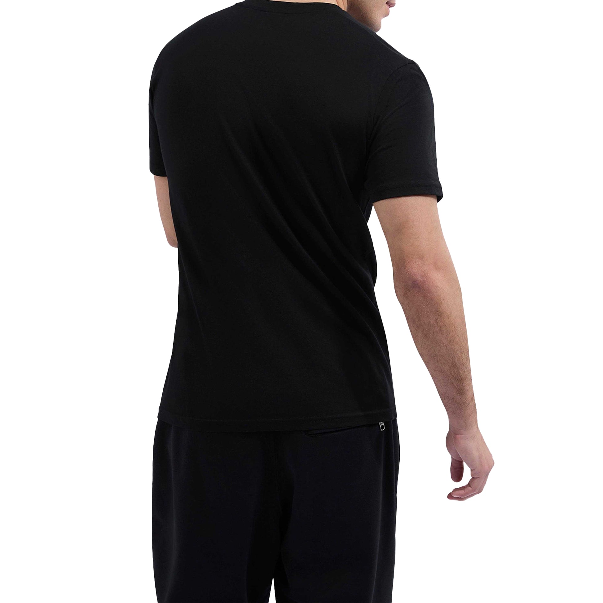 Black - Back - Ellesse Mens Azzini T-Shirt (Pack of 3)