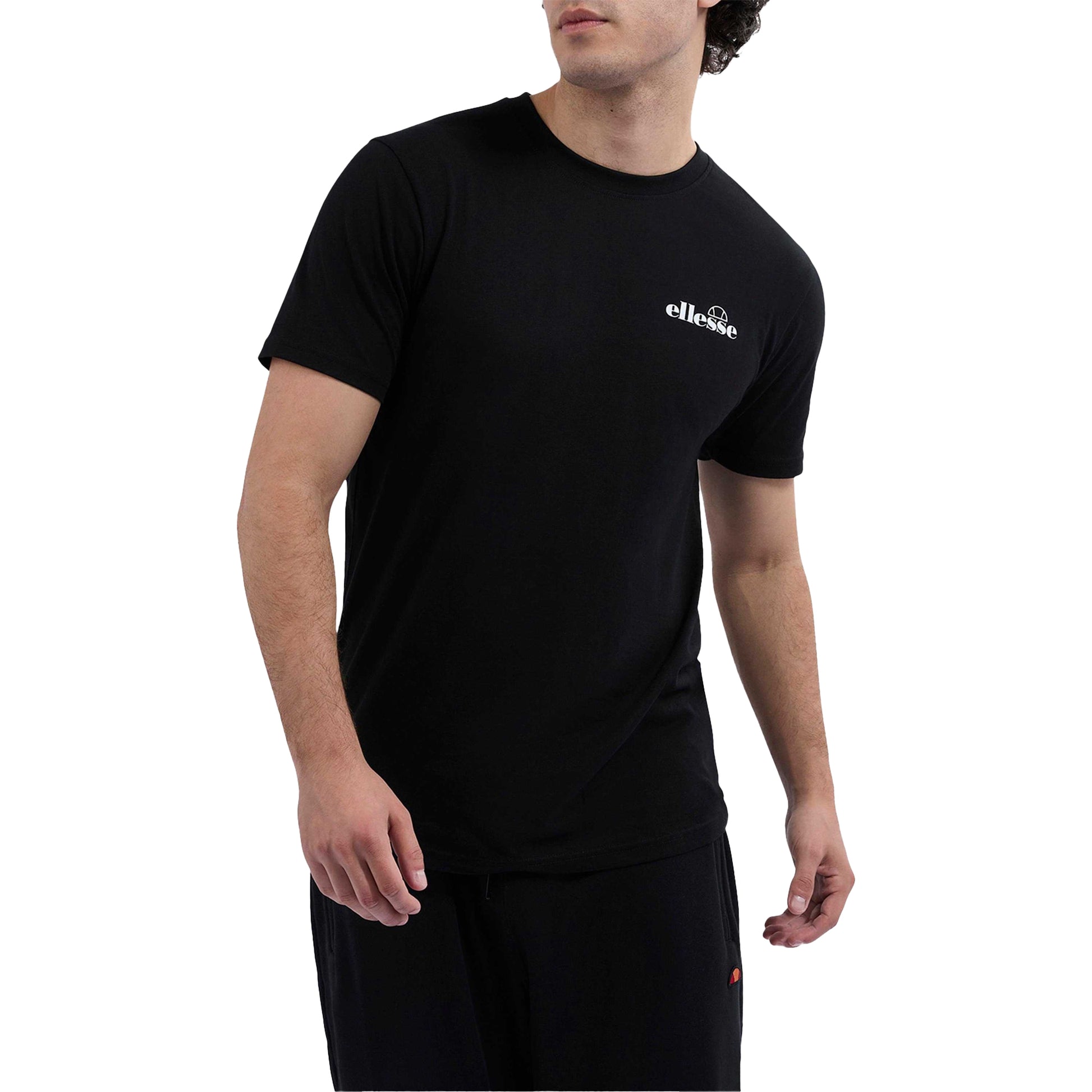 Black - Side - Ellesse Mens Azzini T-Shirt (Pack of 3)