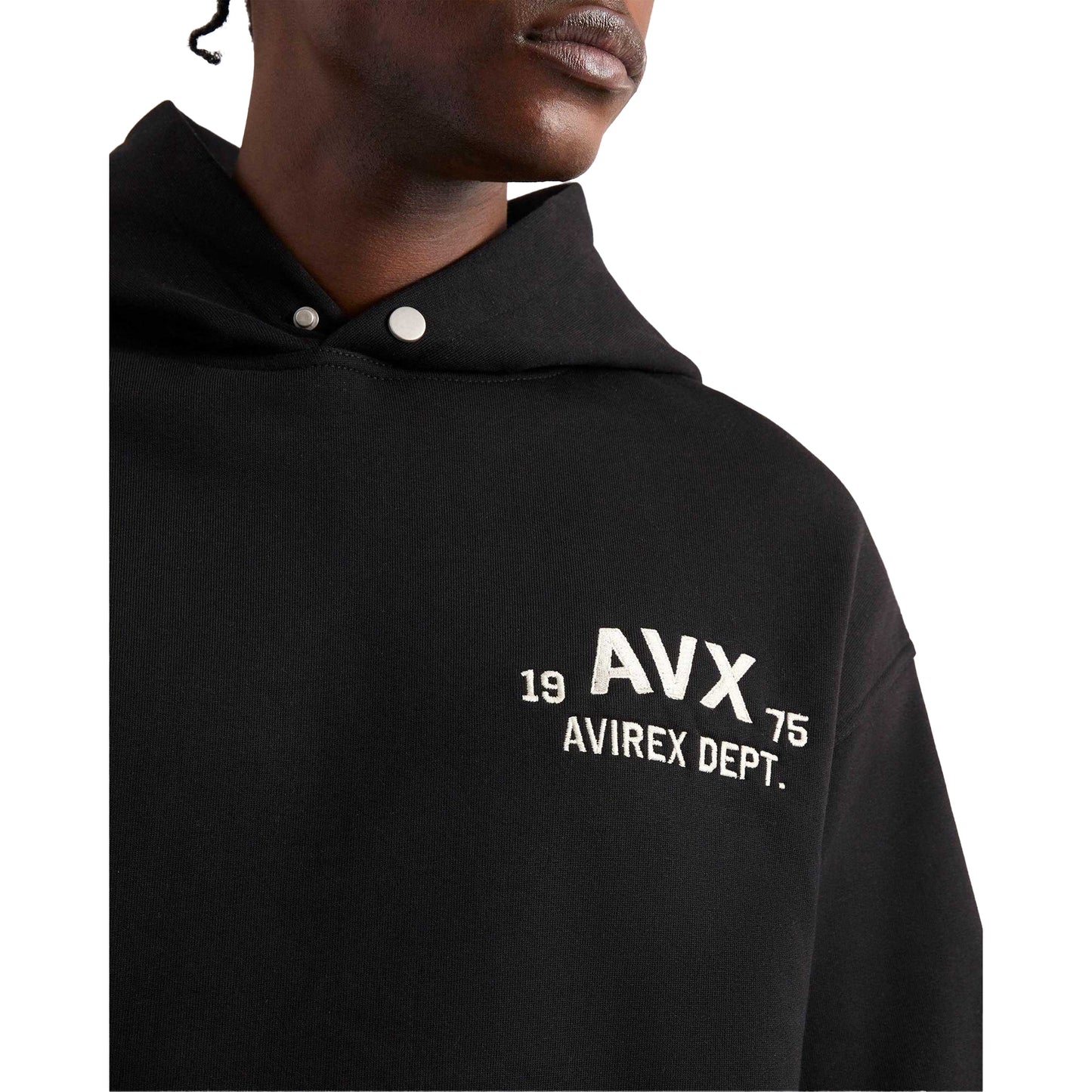 Black - Lifestyle - AVX Mens Corp Back Print Hoodie