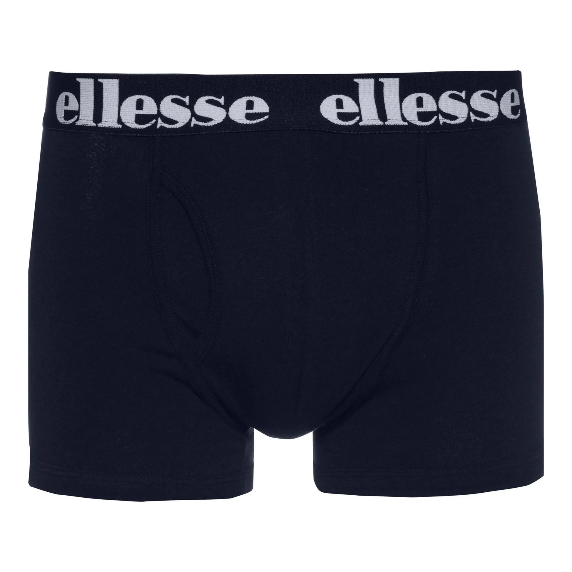 Black-Grey-Navy - Side - Ellesse Mens Hali Boxer Shorts (Pack of 3)