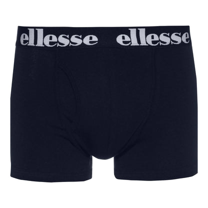 Black-Grey-Navy - Side - Ellesse Mens Hali Boxer Shorts (Pack of 3)