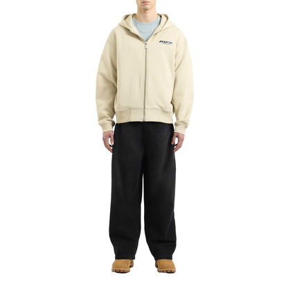 Sand Beige - Lifestyle - AVX Mens Rugged Full Zip Hoodie