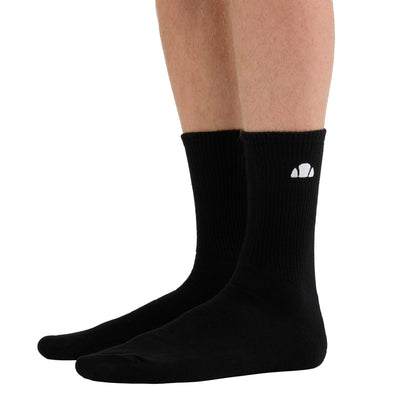 Black - Side - Ellesse Unisex Adult Alacre Crew Socks (Pack of 3)
