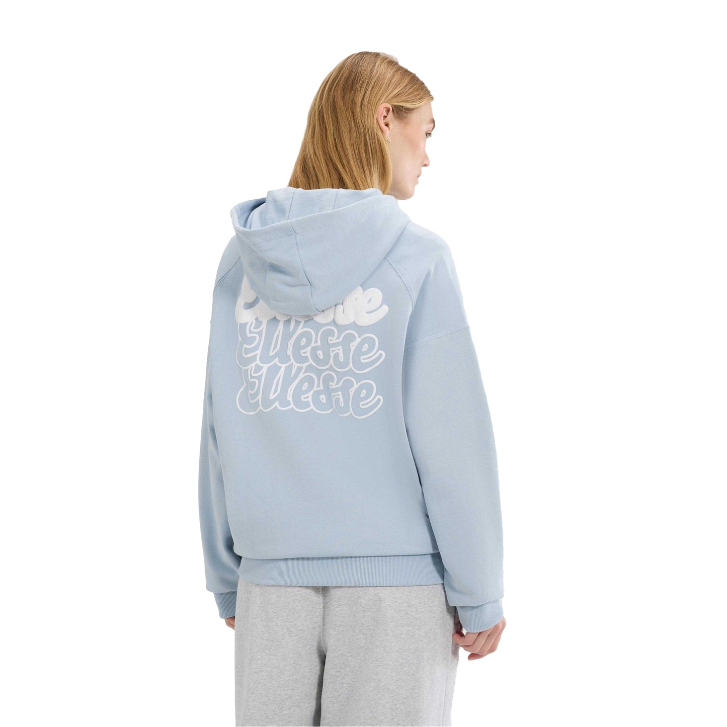 Light Blue - Back - Ellesse Womens-Ladies Il Trio Hoodie