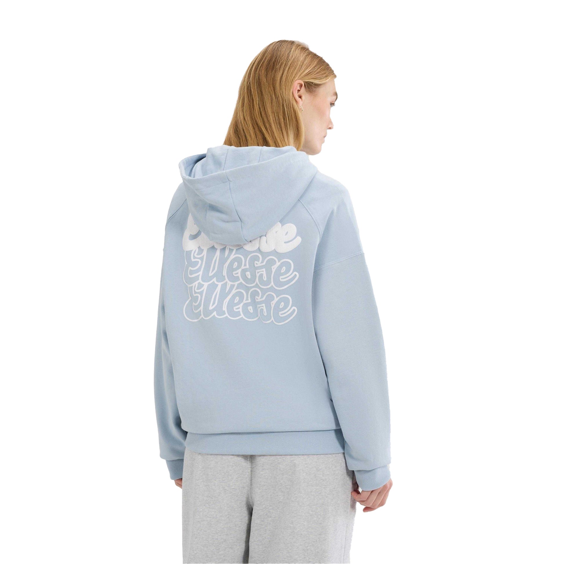 Light Blue - Back - Ellesse Womens-Ladies Il Trio Hoodie