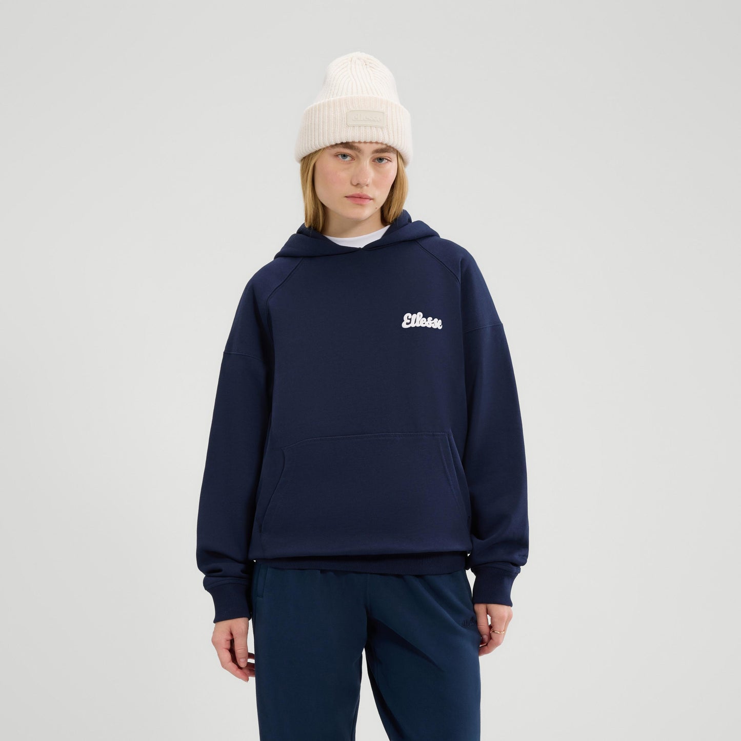 Navy - Back - Ellesse Womens-Ladies Il Trio Hoodie