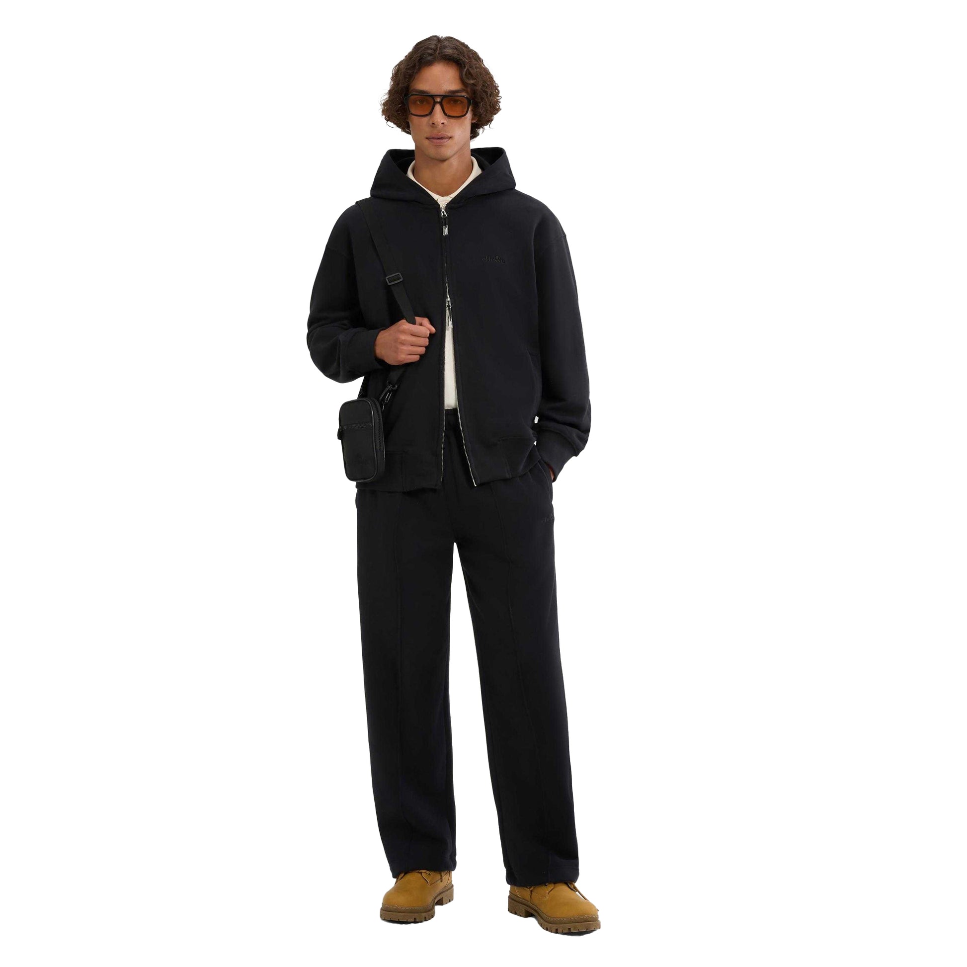 Black - Lifestyle - Ellesse Mens Kalvini Full Zip Hoodie