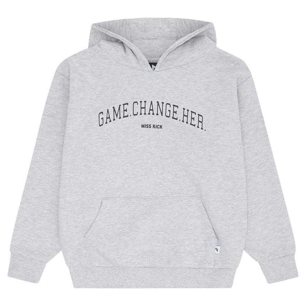 Grey Marl - Front - Miss Kick Girls Karaline Hoodie