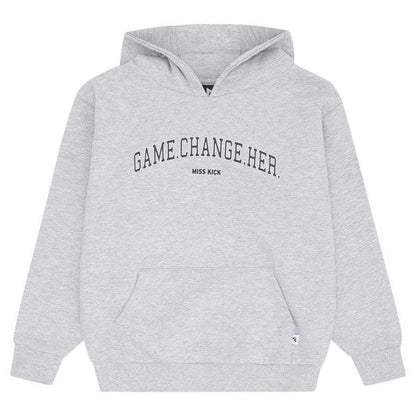 Grey Marl - Front - Miss Kick Girls Karaline Hoodie