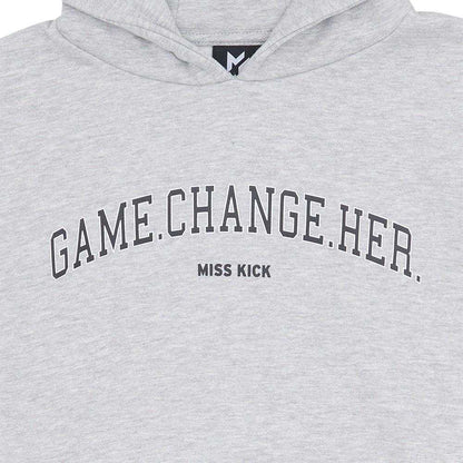 Grey Marl - Side - Miss Kick Girls Karaline Hoodie
