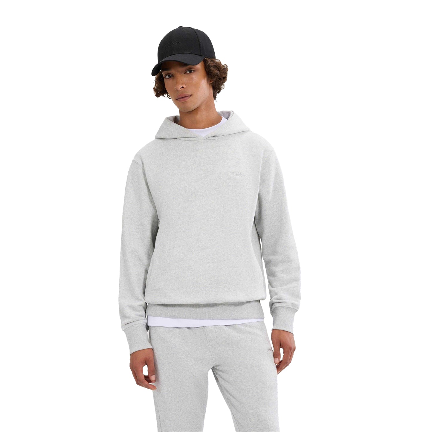 Light Grey Marl - Side - Ellesse Mens Madone Hoodie