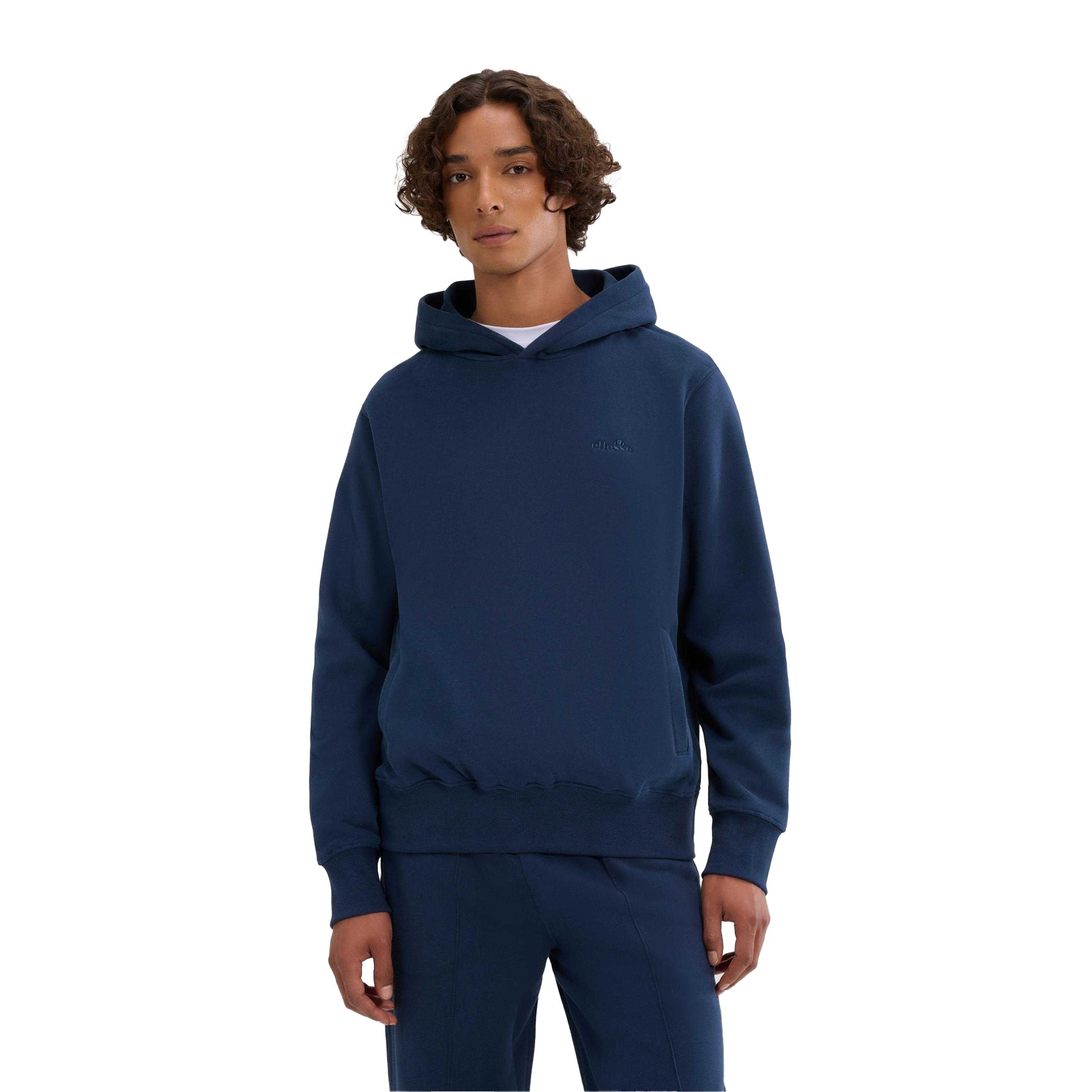 Navy - Side - Ellesse Mens Madone Hoodie