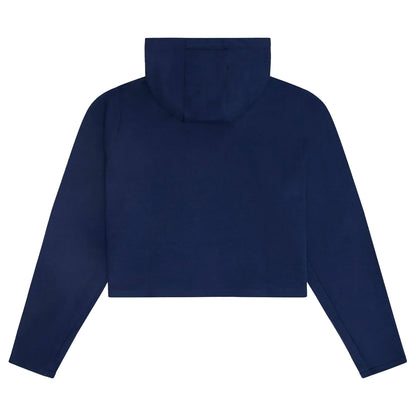 Navy - Back - Ellesse Womens-Ladies Neise Cropped Hoodie