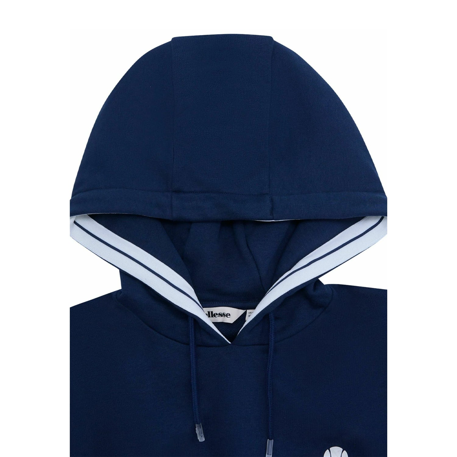 Navy - Side - Ellesse Womens-Ladies Neise Cropped Hoodie
