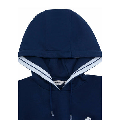 Navy - Side - Ellesse Womens-Ladies Neise Cropped Hoodie