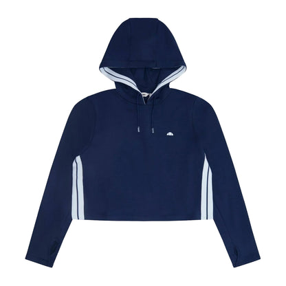 Navy - Front - Ellesse Womens-Ladies Neise Cropped Hoodie