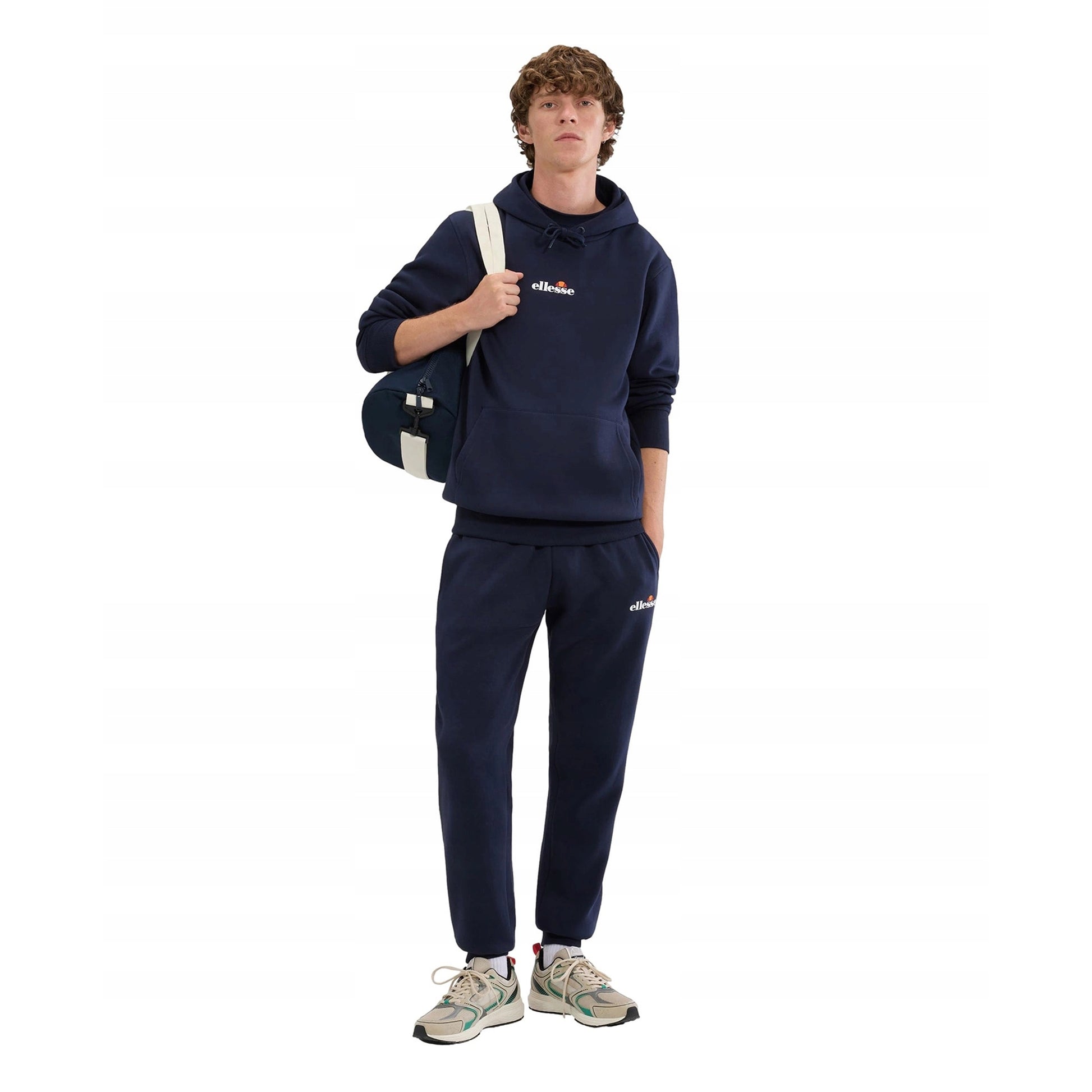 Navy - Side - Ellesse Mens Pershuta 2 Hoodie
