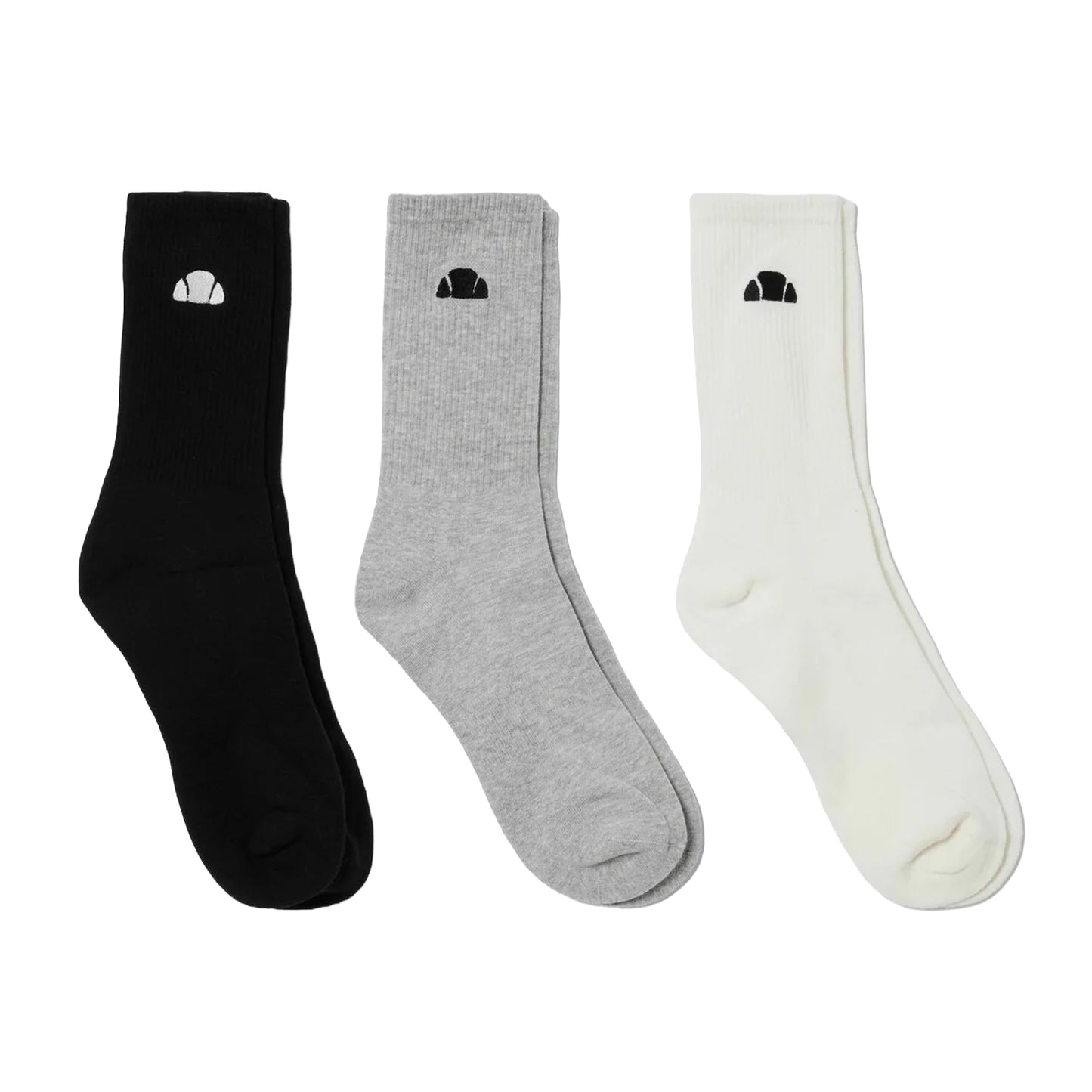 Multicoloured - Front - Ellesse Womens-Ladies Sepino Crew Socks (Pack of 3)