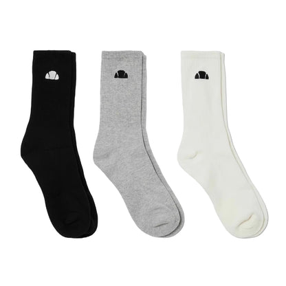Multicoloured - Front - Ellesse Womens-Ladies Sepino Crew Socks (Pack of 3)