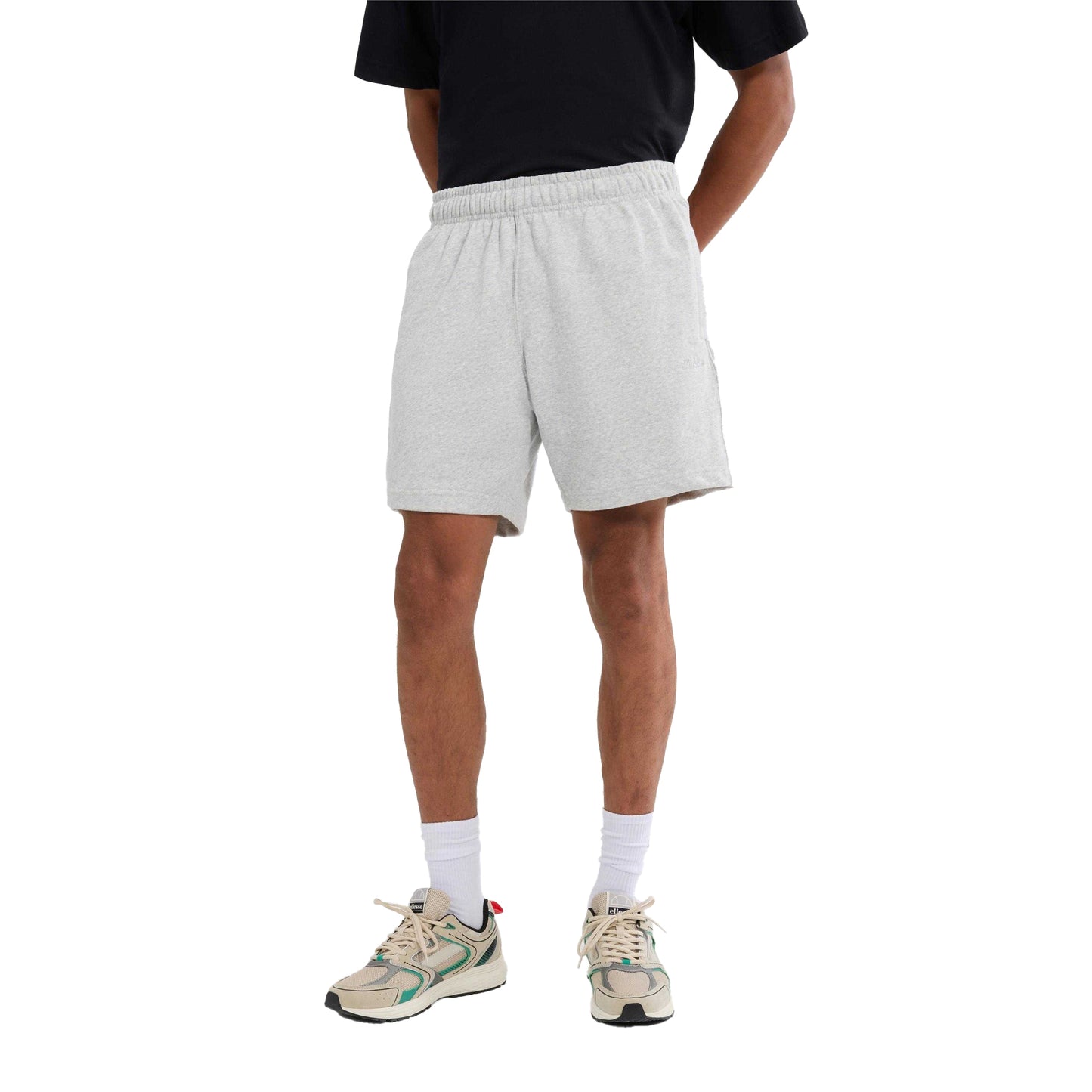 Light Grey Marl - Side - Ellesse Mens Zanica Shorts