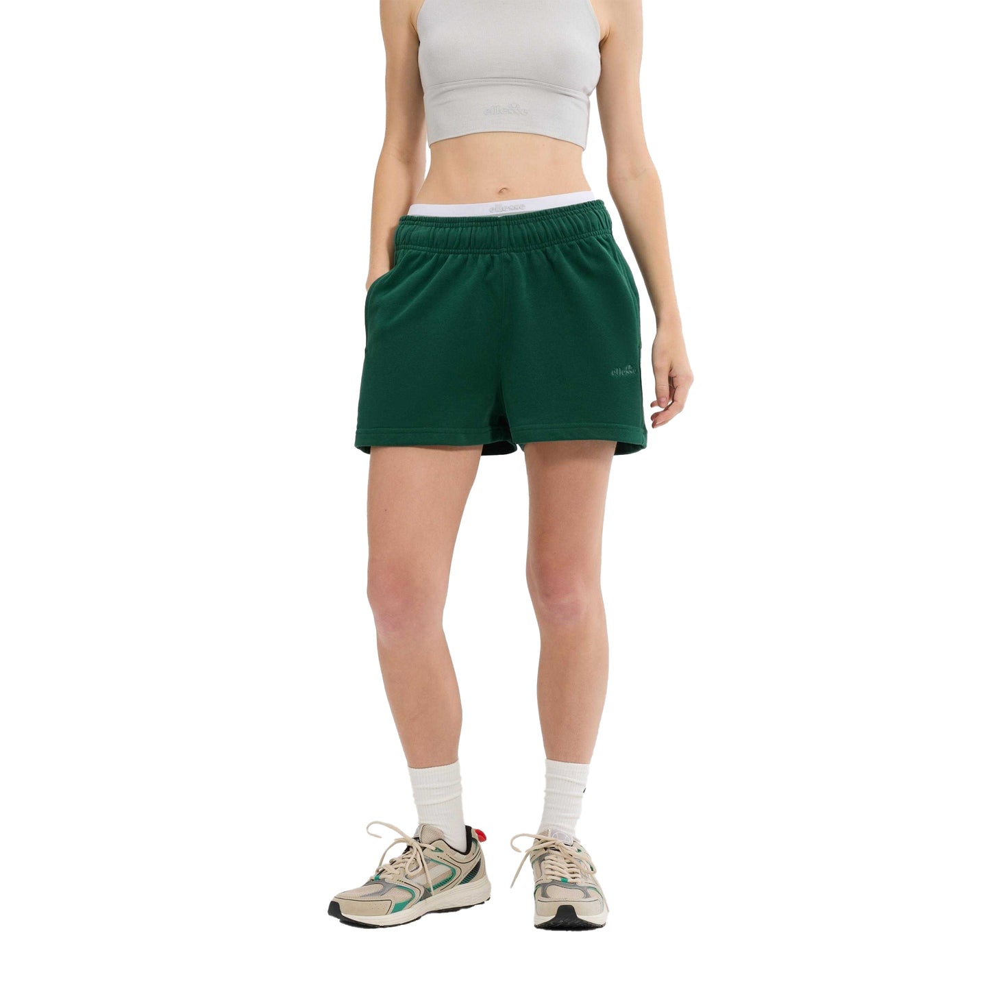 Dark Green - Lifestyle - Ellesse Womens-Ladies Altilia Shorts