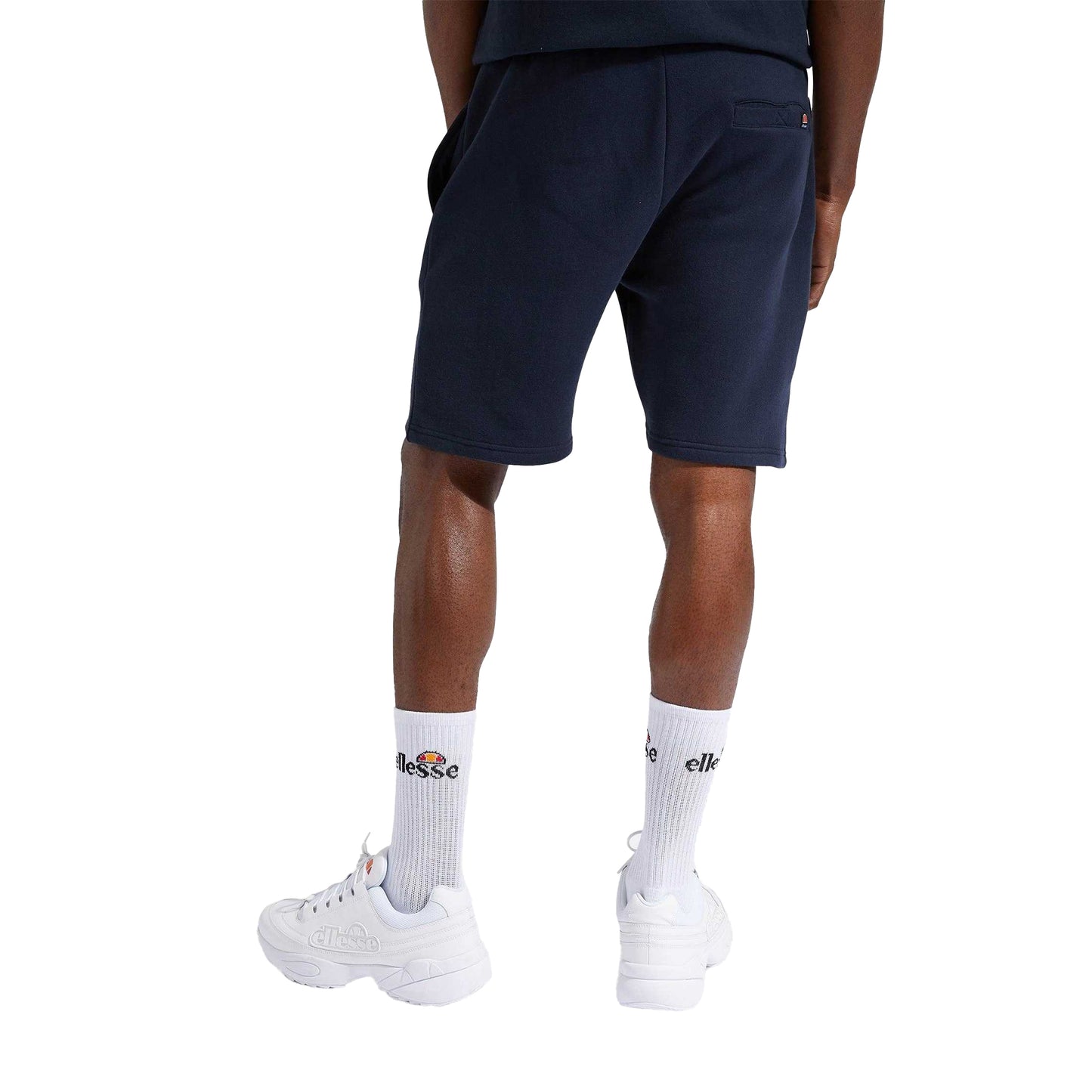 Navy - Back - Ellesse Mens Bossini Fleece Shorts