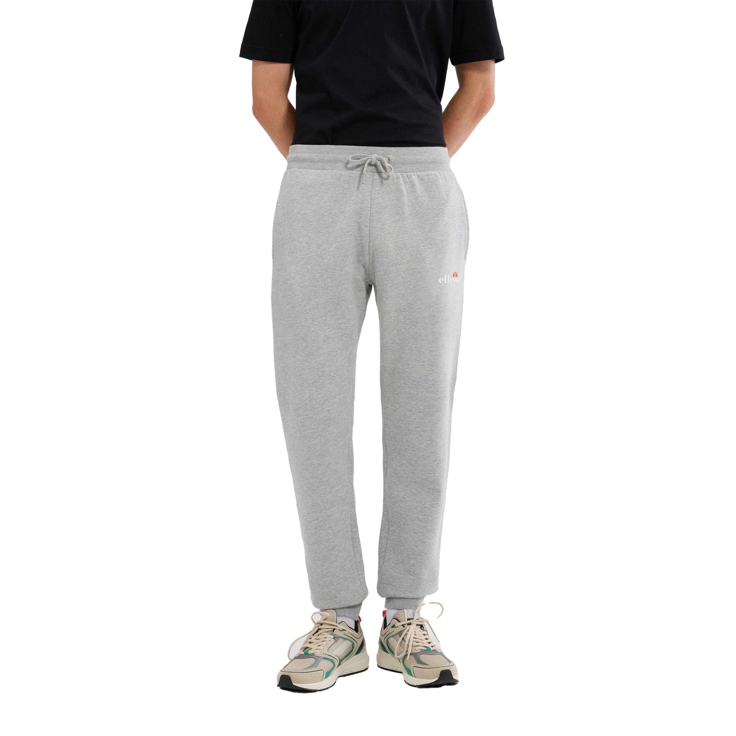 Light Grey Marl - Side - Ellesse Mens Cravo 2 Jogging Bottoms