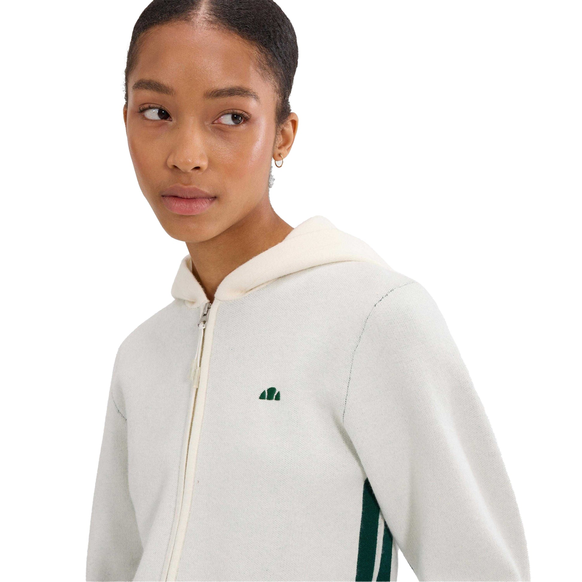 Navy - Close up - Ellesse Womens-Ladies Laneisa Knitted Full Zip Hoodie