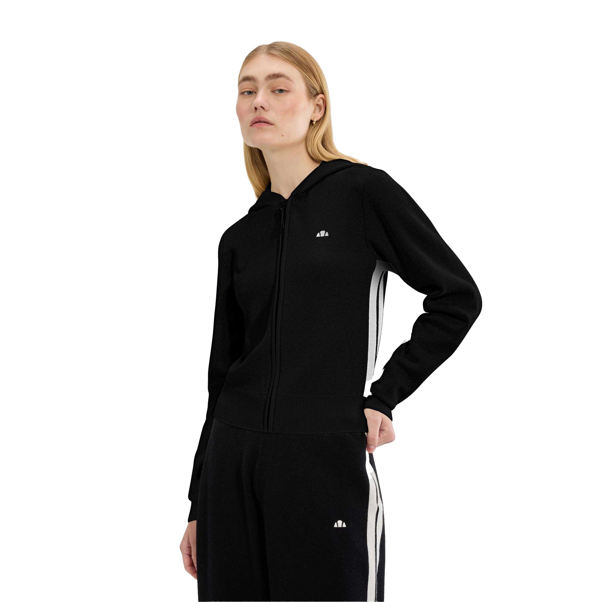 Black - Lifestyle - Ellesse Womens-Ladies Laneisa Knitted Full Zip Hoodie