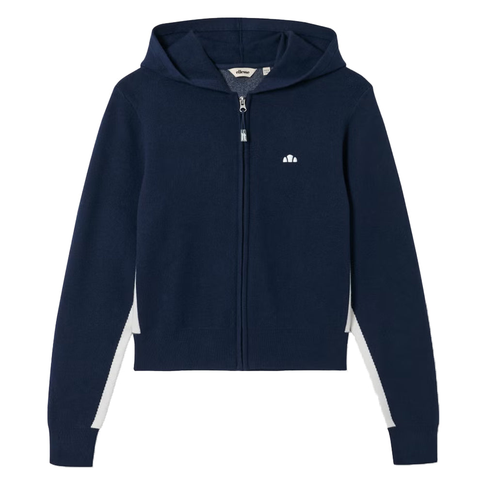 Navy - Front - Ellesse Womens-Ladies Laneisa Knitted Full Zip Hoodie