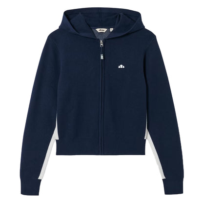 Navy - Front - Ellesse Womens-Ladies Laneisa Knitted Full Zip Hoodie