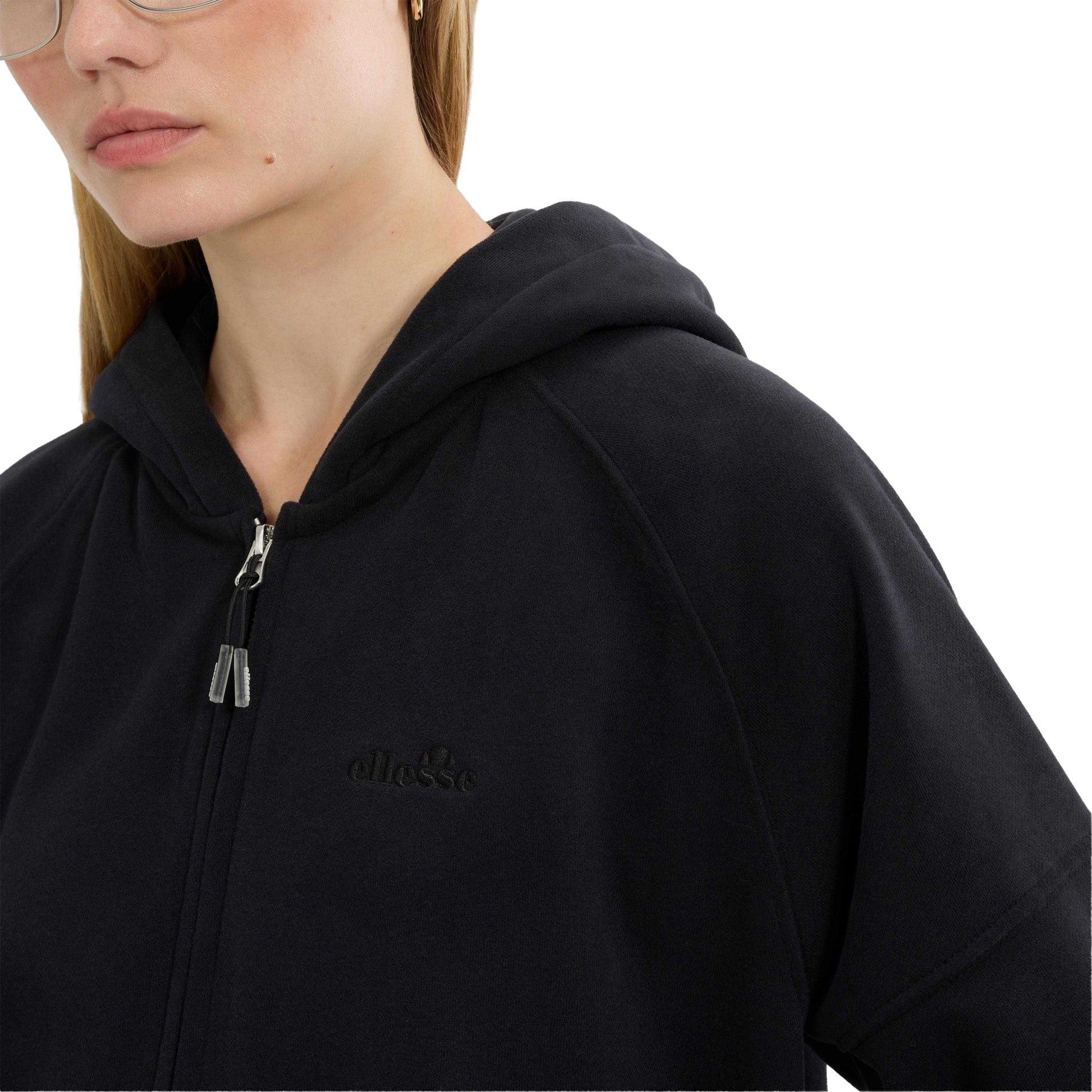 Black - Side - Ellesse Womens-Ladies Pianella Full Zip Hoodie
