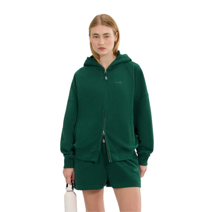 Dark Green - Front - Ellesse Womens-Ladies Pianella Full Zip Hoodie