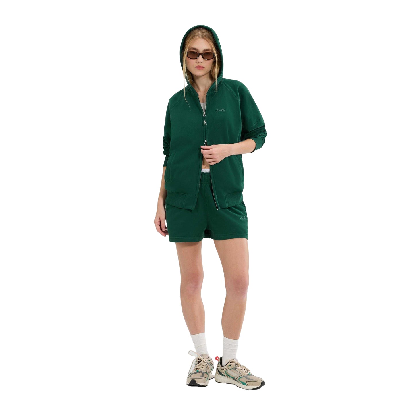 Dark Green - Lifestyle - Ellesse Womens-Ladies Pianella Full Zip Hoodie