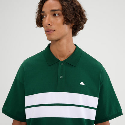 Dark Green - Close up - Ellesse Mens Sbarri Polo Shirt
