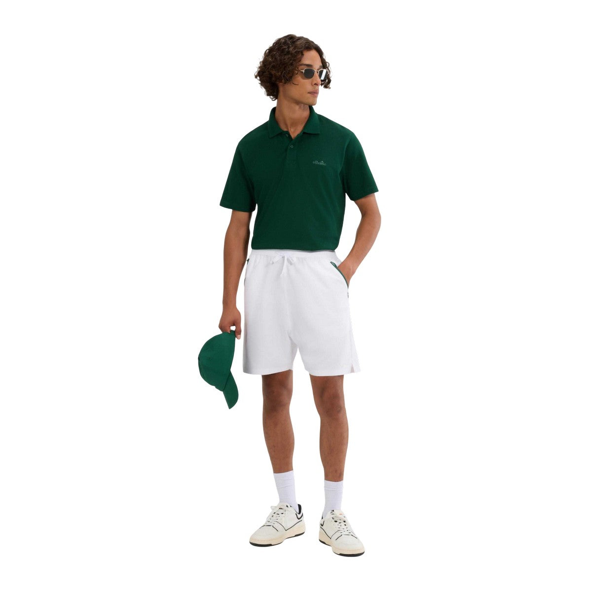 White - Pack Shot - Ellesse Mens Zimpatia Shorts