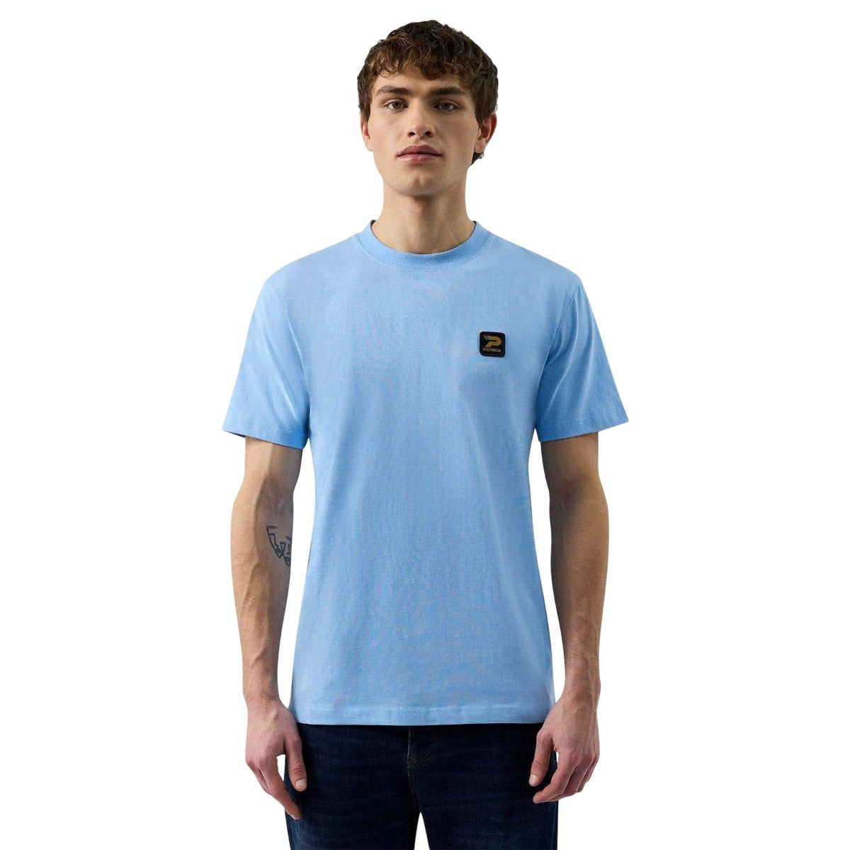 Sky Blue - Front - Patrick Mens Cambell T-Shirt