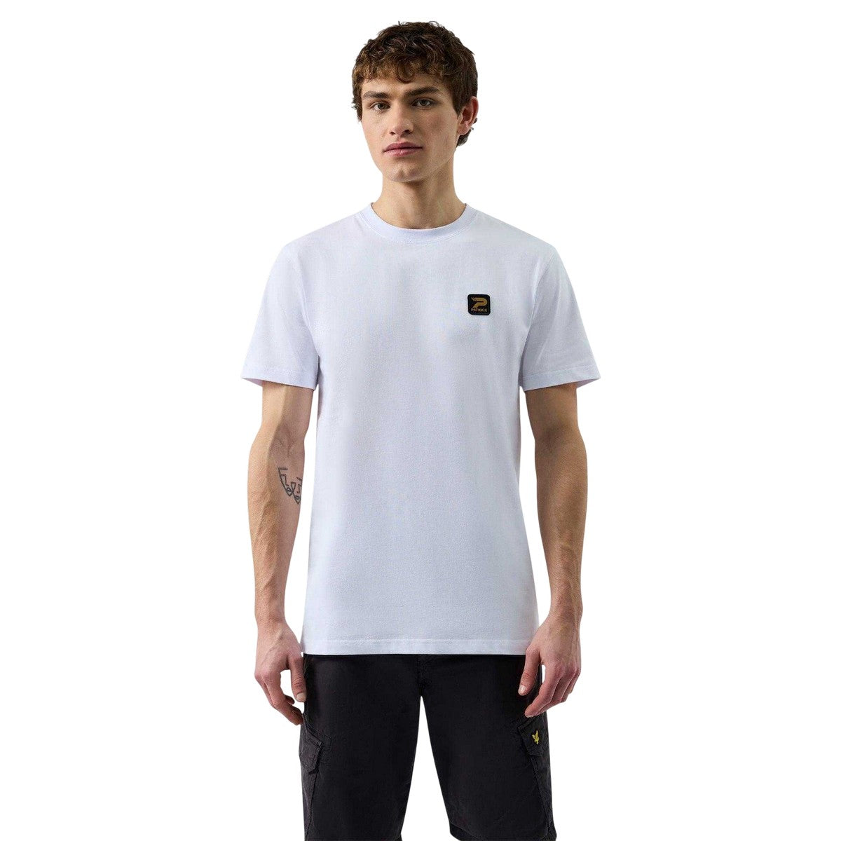 White - Front - Patrick Mens Cambell T-Shirt