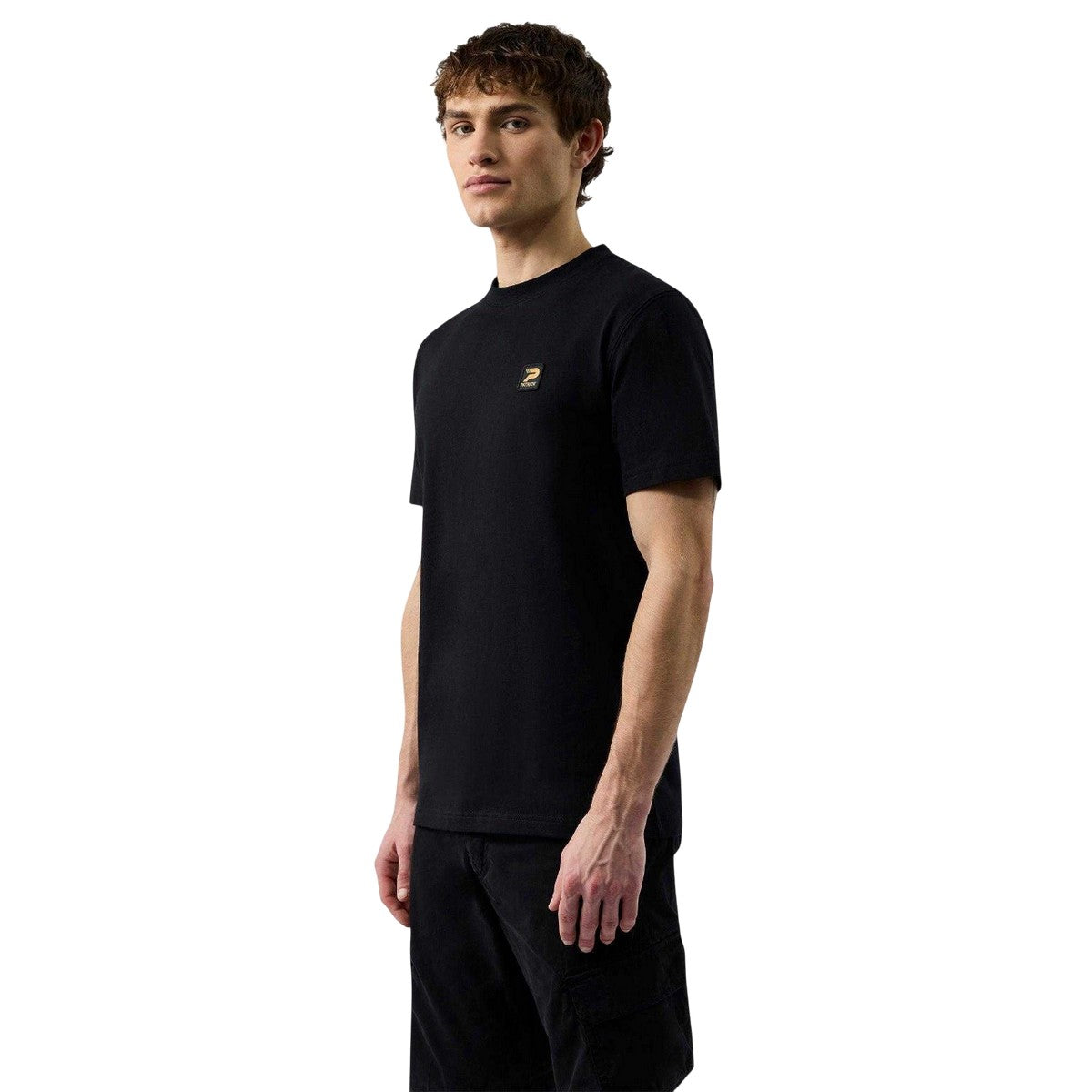 Black - Front - Patrick Mens Cambell T-Shirt