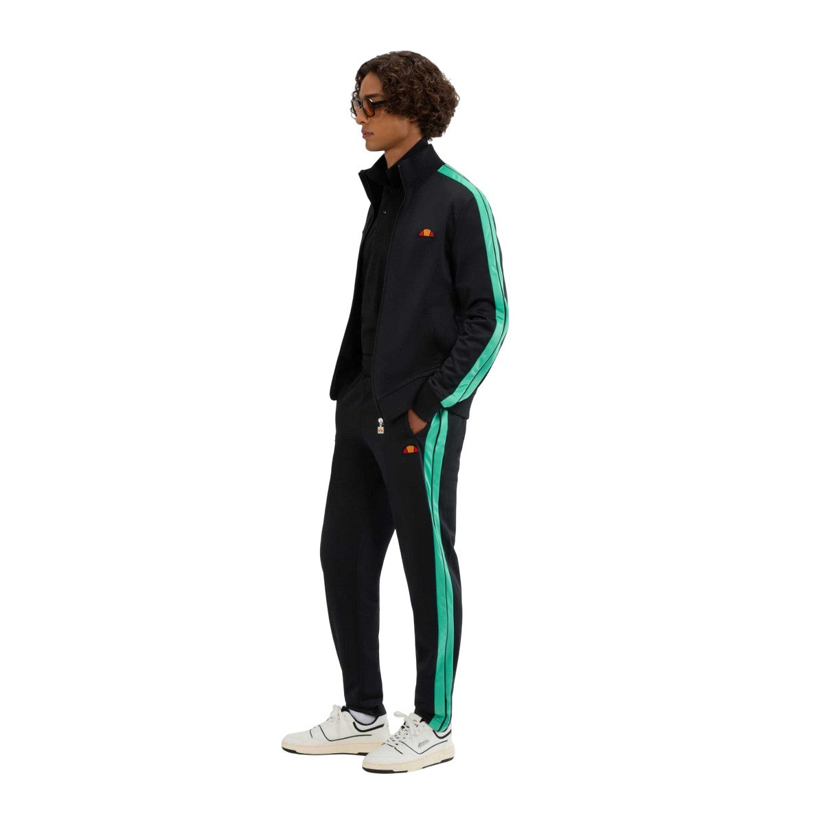 Black - Pack Shot - Ellesse Mens Cassed Jogging Bottoms