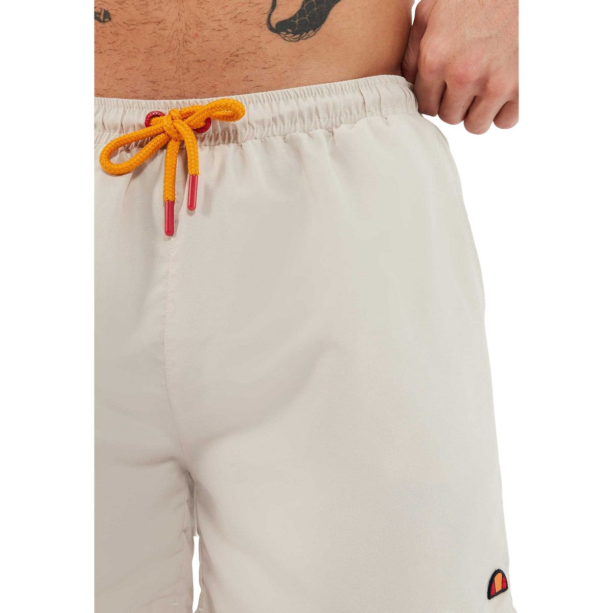 Beige - Side - Ellesse Mens Knights Swim Shorts